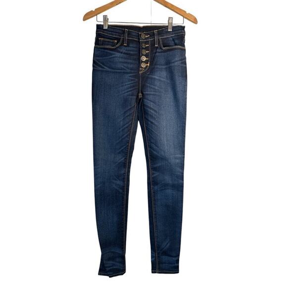 Hudson Women's Ciara Skinny High Rise Exposed Button Denim Jeans Sz 26 B… - Picture 1 of 7